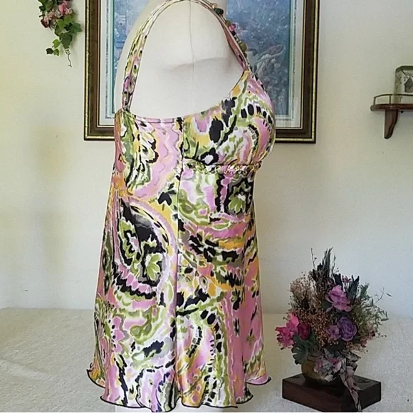 Bwear Pink and Green Sleeveless Top - Picture 3 of 8